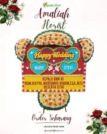 Papan Bunga Pernikahan Trisari